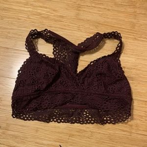 ❌ SOLD ❌  Aerie Maroon Bralette Size: XL